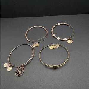 Alex & Ani Elegant Gold and Silver Charm Bracelets Set